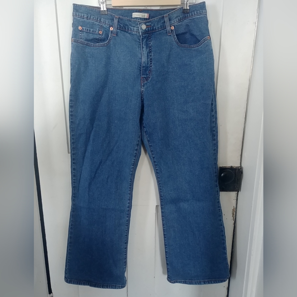 Levi's Womens "Perfectly Slimming" 512 Medium Wash Denim Blue Jeans Size 20M